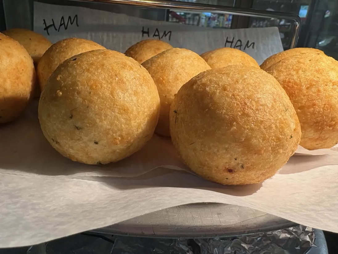 Homemade arancini rice balls fresh from the fryer